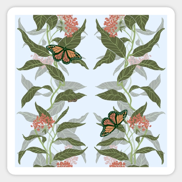 Monarchs & Milkweed Sticker by maggiehenryart